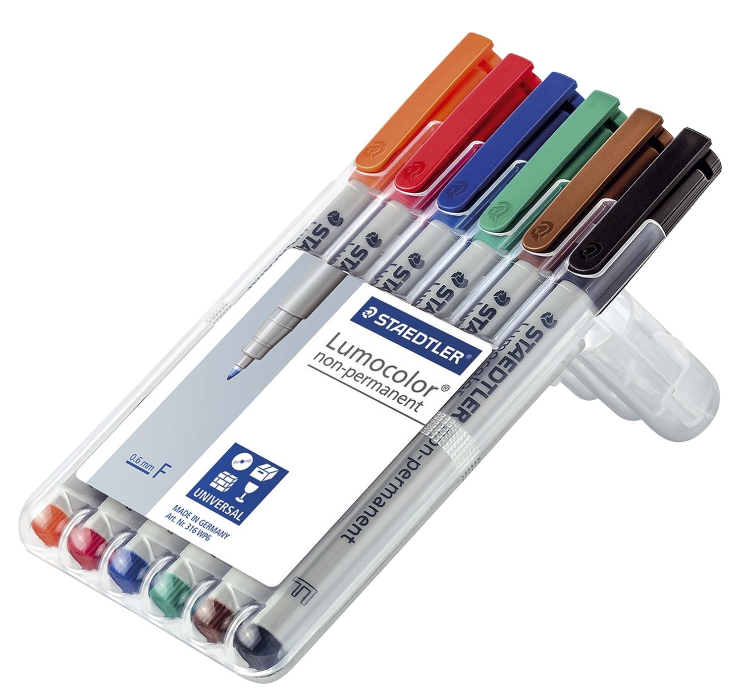 Feinschreiber Universalstift Lumocolor® - non-permanent, F, 6 Farben Feinschreiber Universalstift Lumocolor® - non-permanent, F, 6 Farben