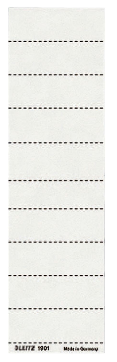 Beschriftungsschilder Leitz 1901-00-01, Handbeschriftung, Karton, 100 Stück, weiß