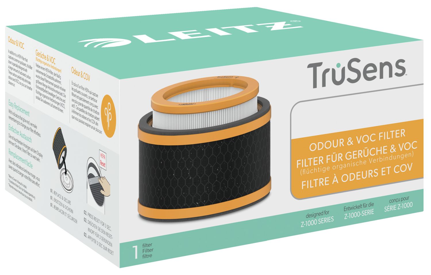 Ersatz-Geruchs HEPA-Filter für Leitz TruSens Luftreiniger Z-1000 Ersatz-Geruchs HEPA-Filter für Leitz TruSens Luftreiniger Z-1000