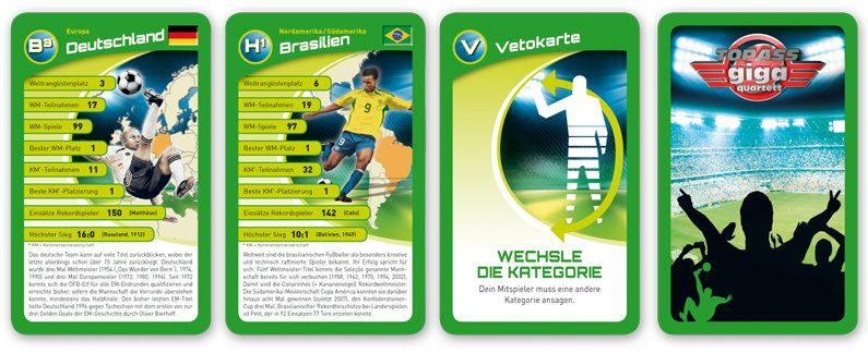 Spielkarten Quartett "Fussball" Spielkarten Quartett "Fussball"