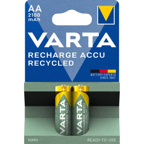 Akku Varta Recharge Accu Recycle AA 6816, Micro, R3, LR03, 1,5 V, 2 Stück