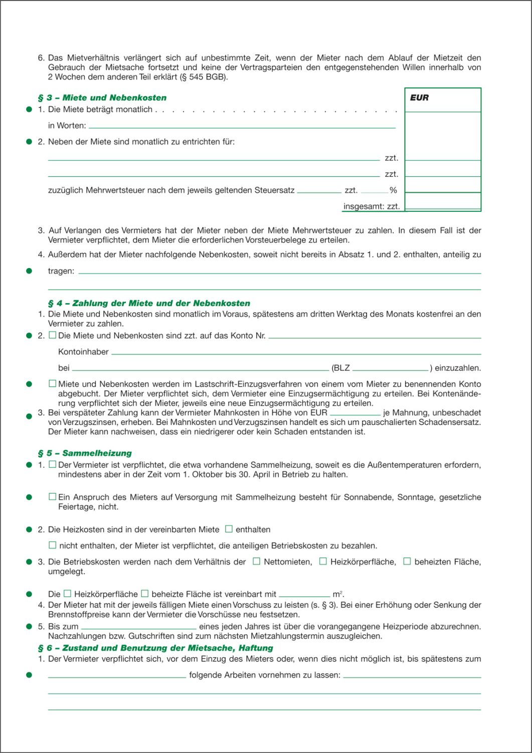 Mietvertrag für Garagen, 4 Seiten, gefalzt auf DIN A4 Mietvertrag für Garagen, 4 Seiten, gefalzt auf DIN A4