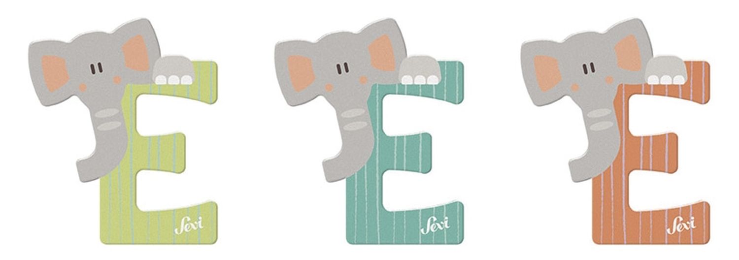Tierbuchstaben "E - Elephant" - 10 cm