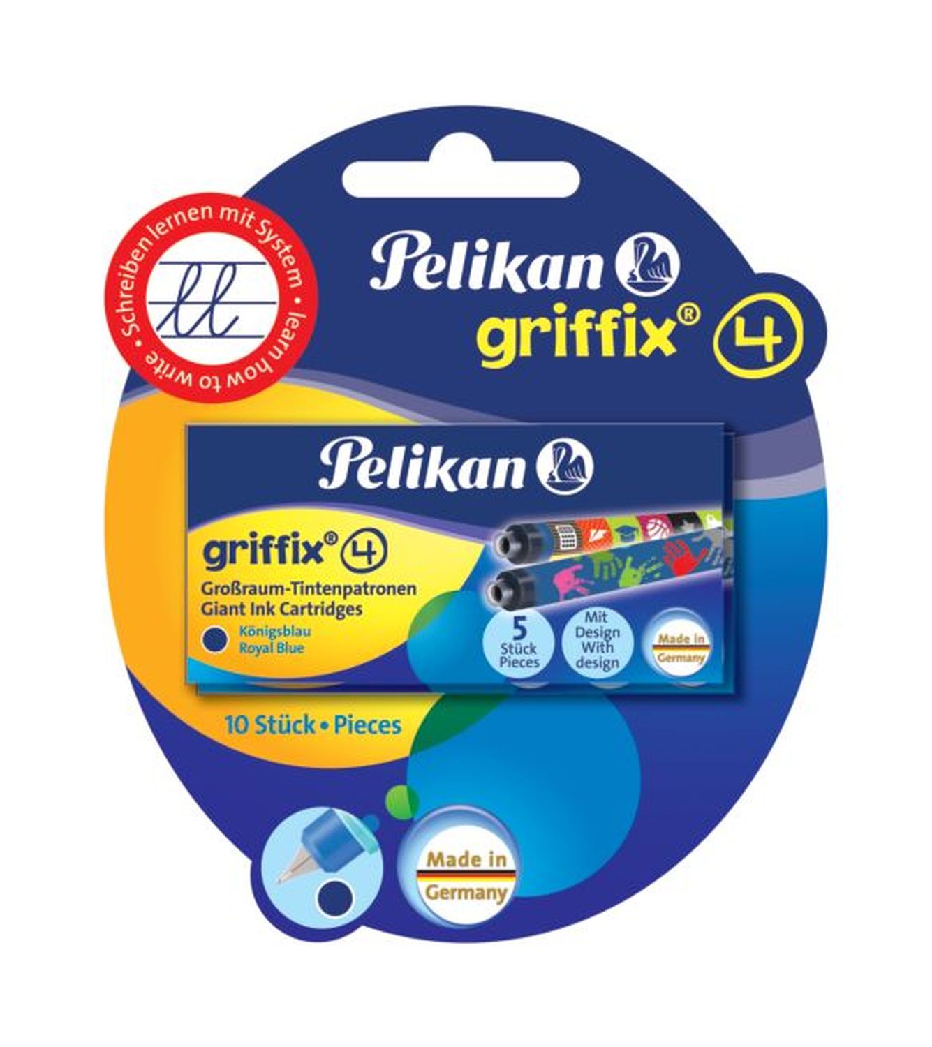 griffix® Tintenpatrone für Füllhalter Tiere, königsblau