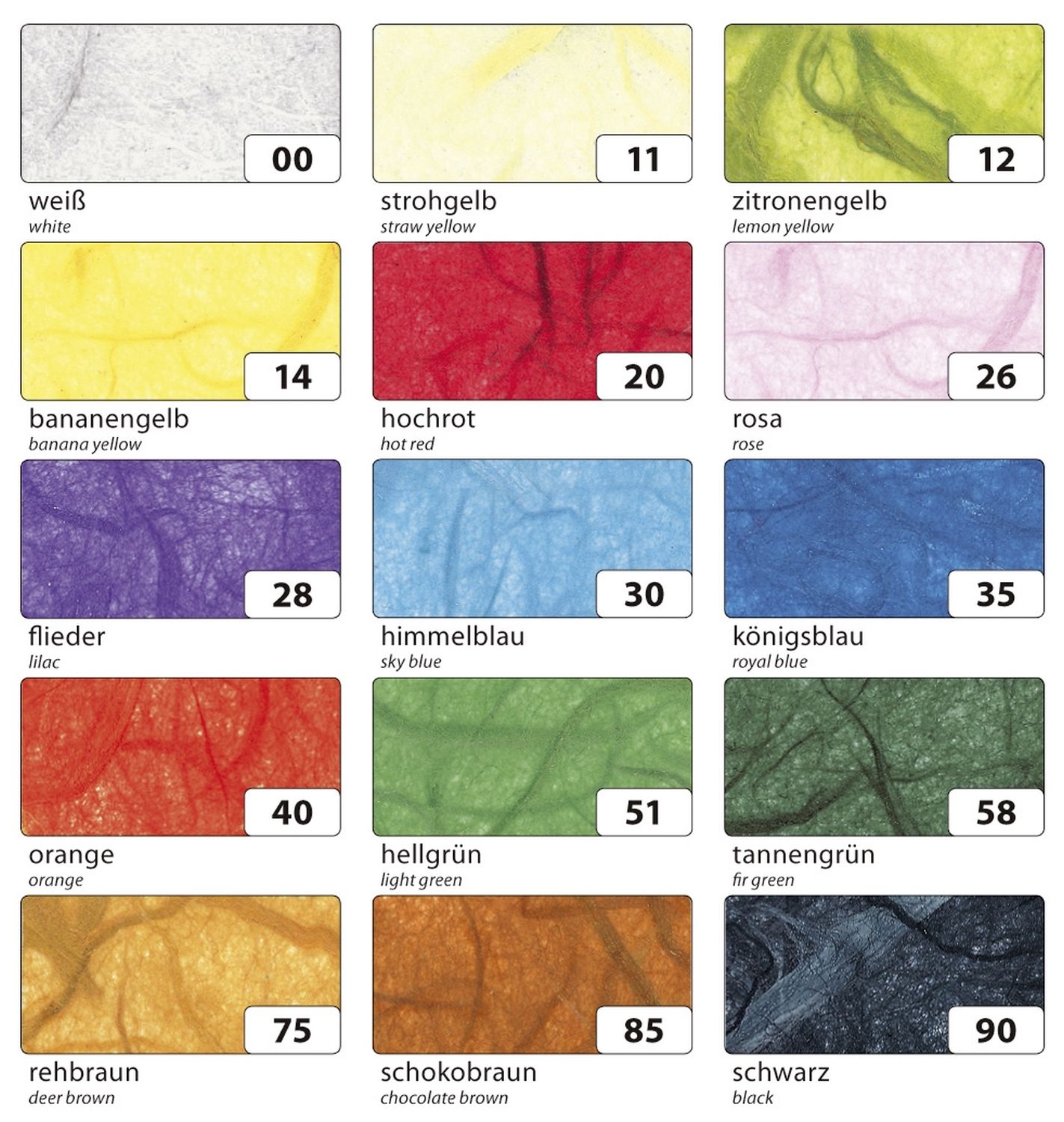 Strohseide - 47 x 64 cm, farbig sortiert Strohseide - 47 x 64 cm, farbig sortiert