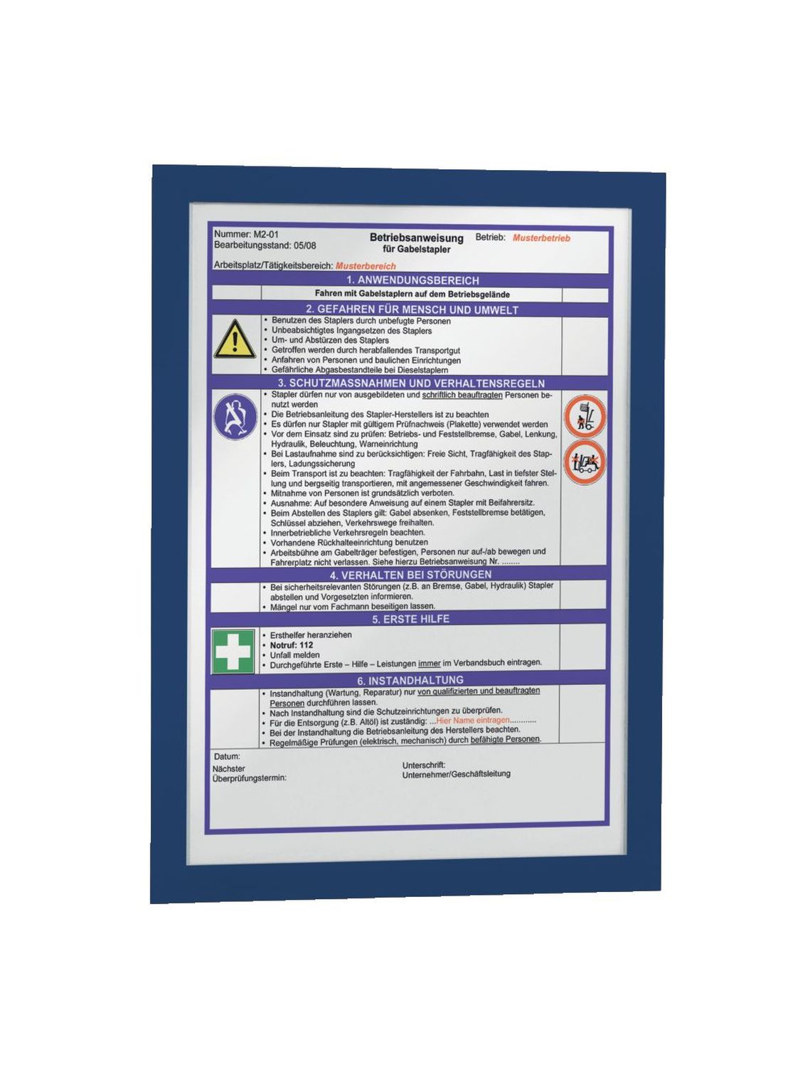 Magnetrahmen DURAFRAME® - A4, 322 x 236 mm, dunkelblau, 10er Pack Magnetrahmen DURAFRAME® - A4, 322 x 236 mm, dunkelblau, 10er Pack