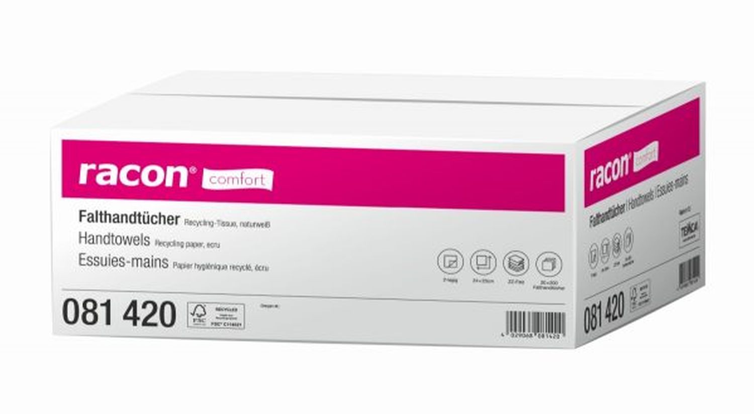Falthandtuch comfort naturweiß ZZ-Falz 4000 Blatt