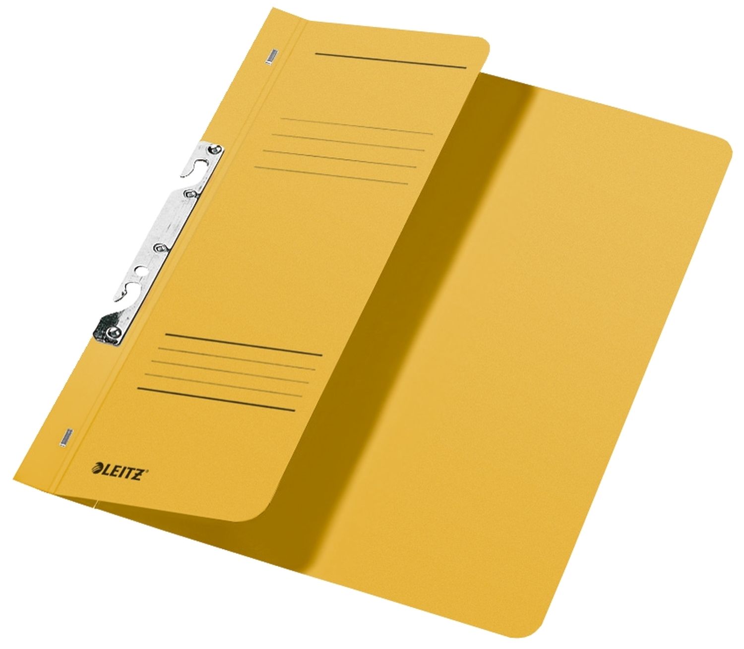 Einhakhefter Leitz 3744-00-15 Schlitzhefter, mit halben Vorderdeckel, A4, kaufmännische Heftung, Manilakarton 250 g/qm, gelb Einhakhefter Leitz 3744-00-15 Schlitzhefter, mit halben Vorderdeckel, A4, kaufmännische Heftung, Manilakarton 250 g/qm, gelb
