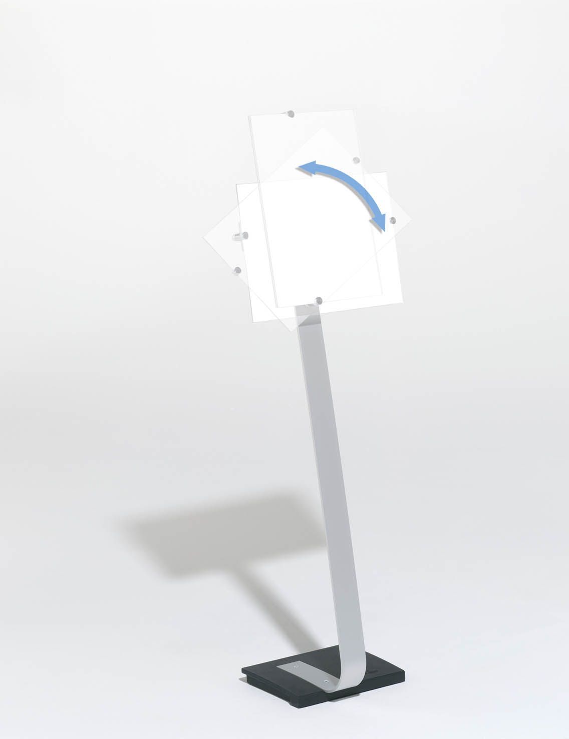 Präsentationsständer CRYSTAL SIGN STAND A3, DIN A3, metallic silber Präsentationsständer CRYSTAL SIGN STAND A3, DIN A3, metallic silber