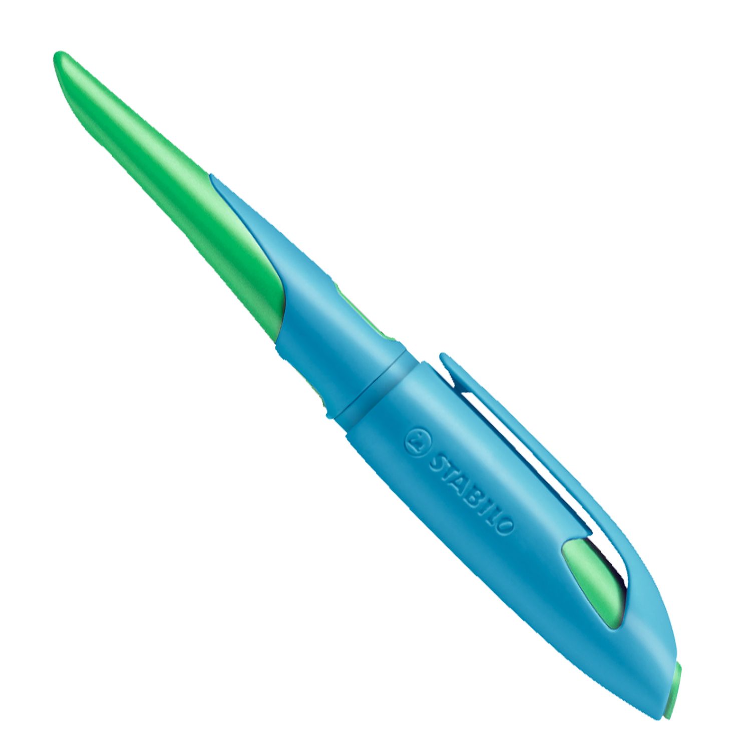 Ergonomischer Schulfüller für Linkshänder mit Standard-Feder M - EASYbirdy in himmelblau/grasgrün - Einzelstift - inklusive Patrone - Schreibfarbe blau (löschbar) Ergonomischer Schulfüller für Linkshänder mit Standard-Feder M - EASYbirdy in himmelblau/grasgrün - Einzelstift - inklusive Patrone - Schreibfarbe blau (löschbar)