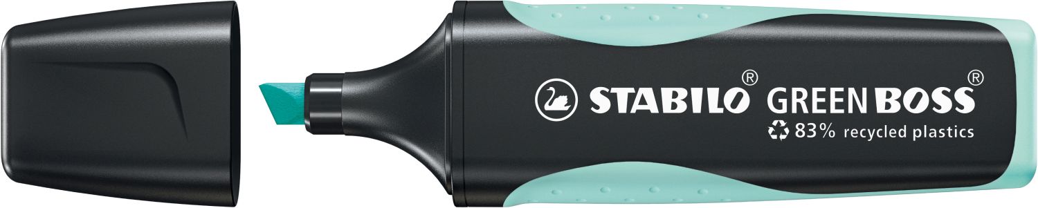 Umweltfreundlicher Textmarker - GREEN BOSS Pastel - Einzelstift - zartes Türkis Umweltfreundlicher Textmarker - GREEN BOSS Pastel - Einzelstift - zartes Türkis