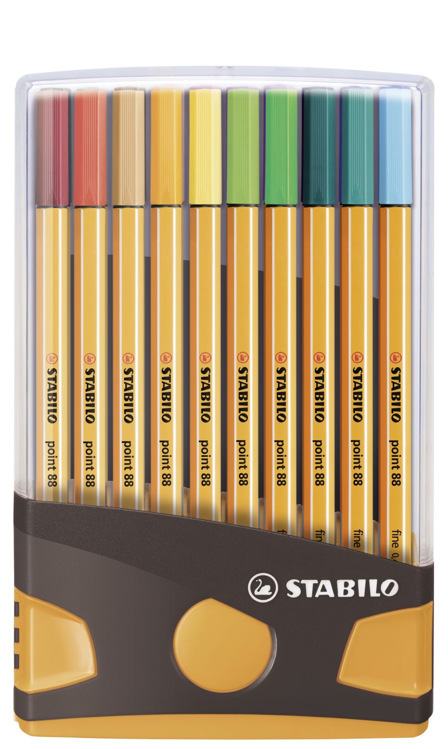 Fineliner - point 88 ColorParade - 20er Tischset in anthrazit/orange - mit 20 verschiedenen Farben