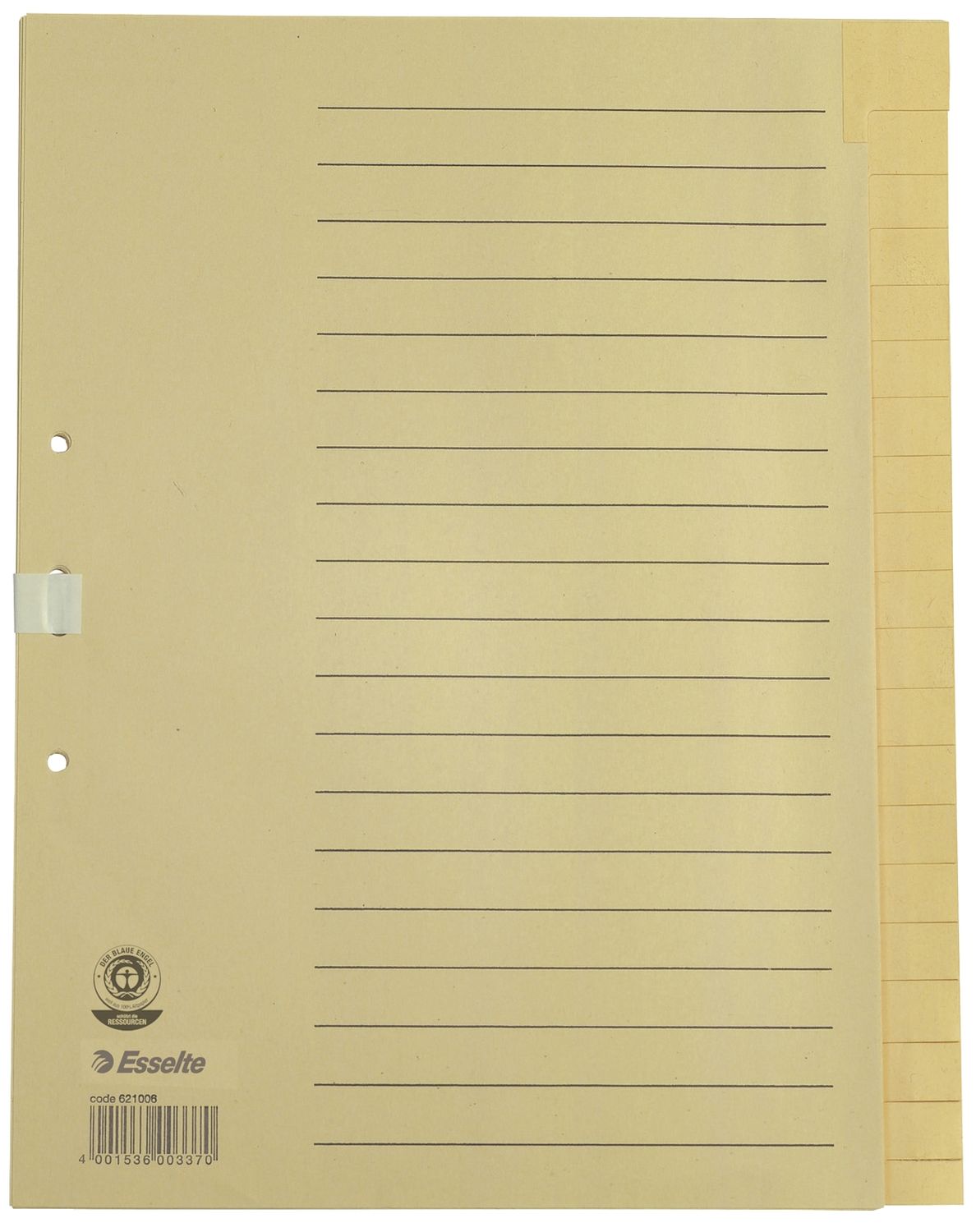 Register - blanko, A4, Papier, 20 Blatt, chamois Register - blanko, A4, Papier, 20 Blatt, chamois
