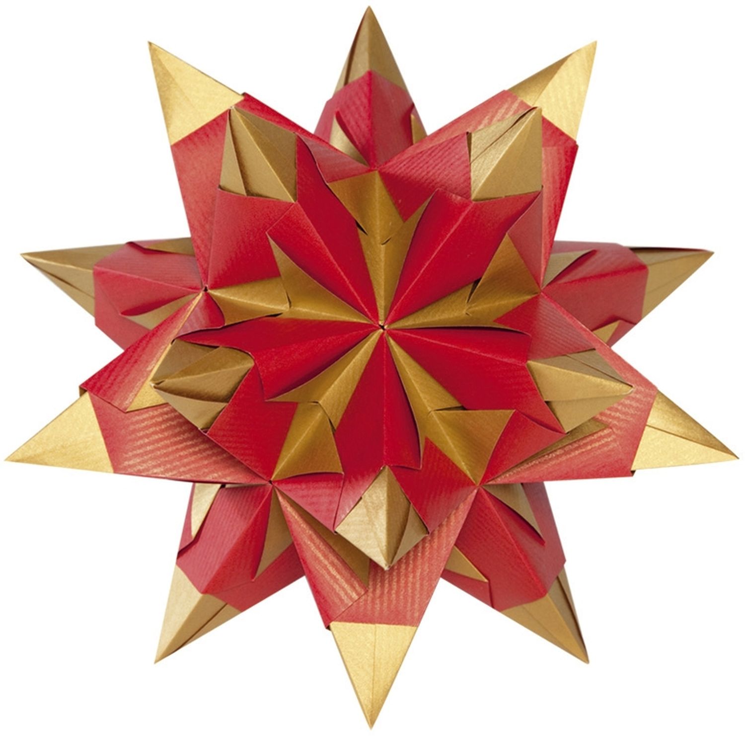 Bascetta Stern - rot/gold, Ø 20 cm Bascetta Stern - rot/gold, Ø 20 cm