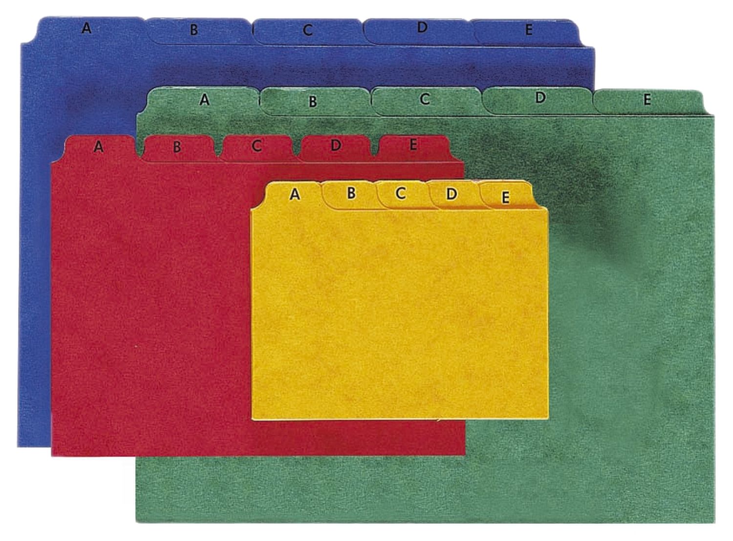 Kartei-Leitregister A - Z - für Größe A6 quer, gelb Kartei-Leitregister A - Z - für Größe A6 quer, gelb