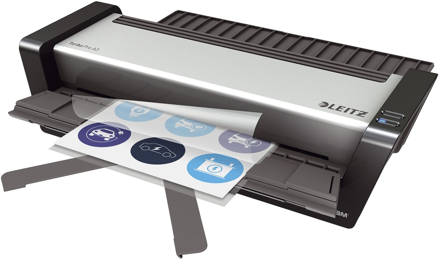 Laminiergerät iLAM Touch Turbo Pro - A3, 80-250mym, silber/schwarz Laminiergerät iLAM Touch Turbo Pro - A3, 80-250mym, silber/schwarz