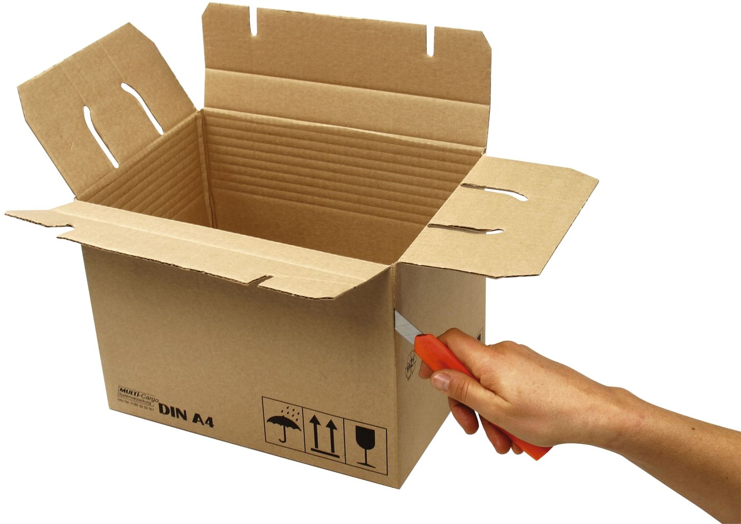 Versandkarton MultiCargo 384x284x284 mm, braun Versandkarton MultiCargo 384x284x284 mm, braun
