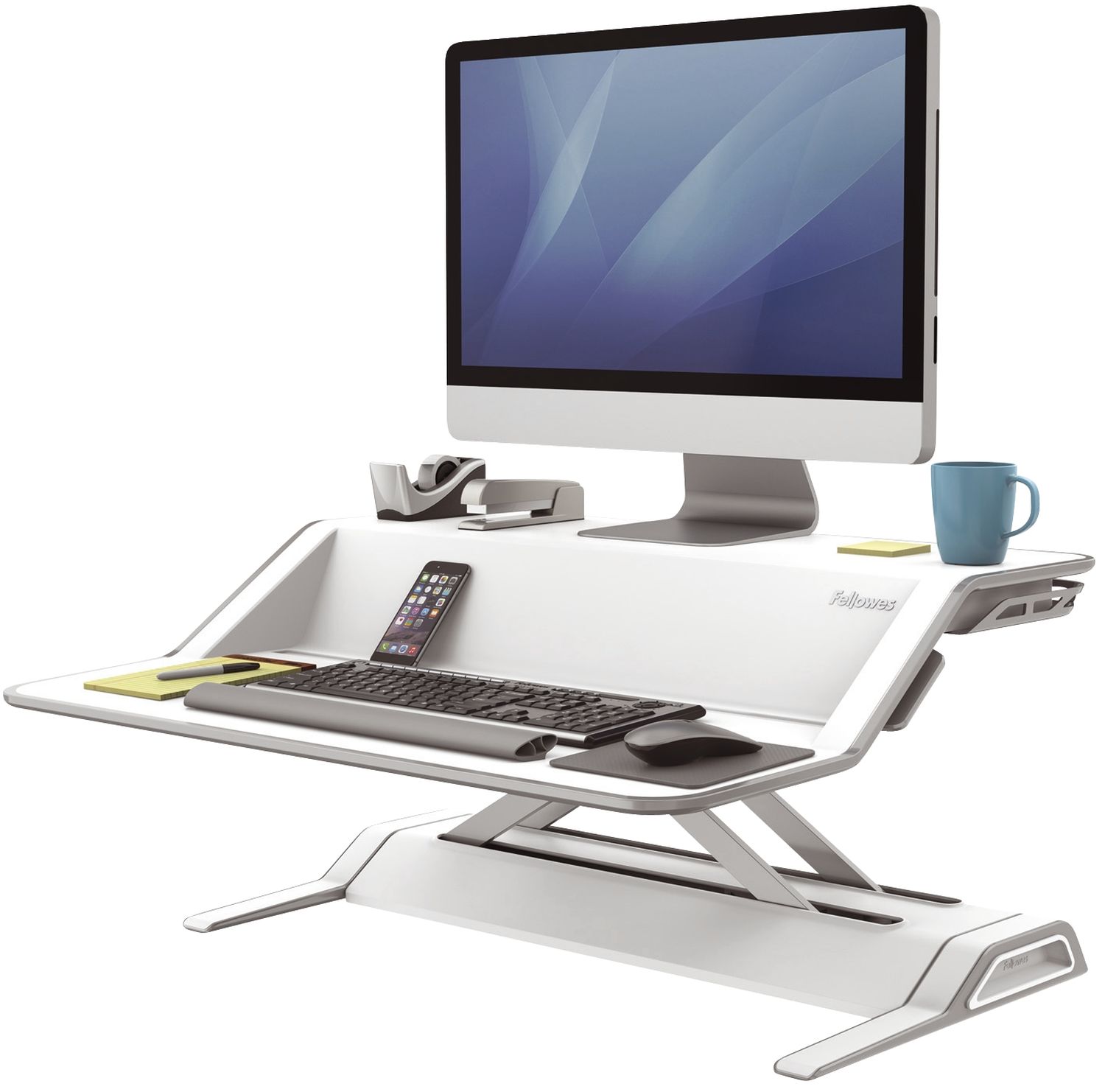 Lotus Sitz-Steh Workstation - weiß Lotus Sitz-Steh Workstation - weiß