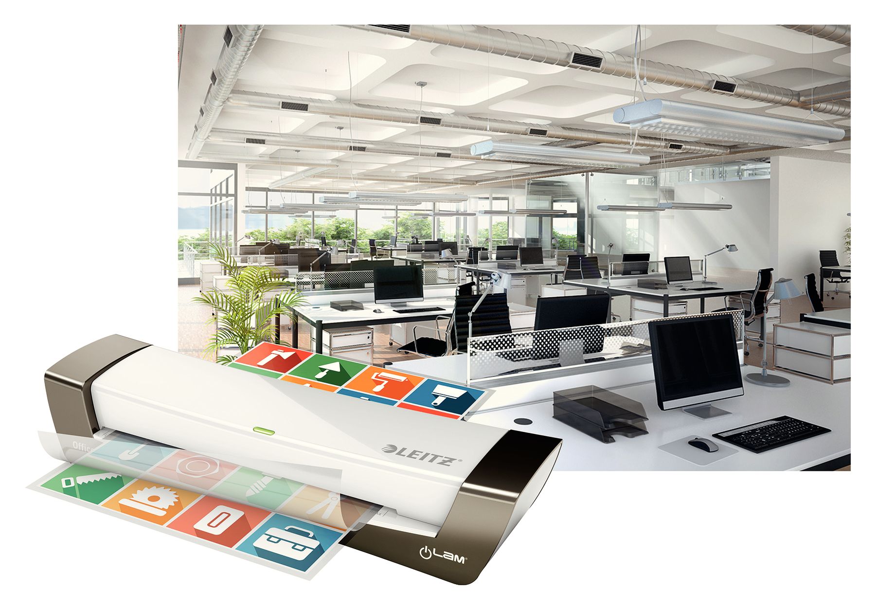 Laminiergerät iLAM Office A4, 80-125 mym, silber Laminiergerät iLAM Office A4, 80-125 mym, silber