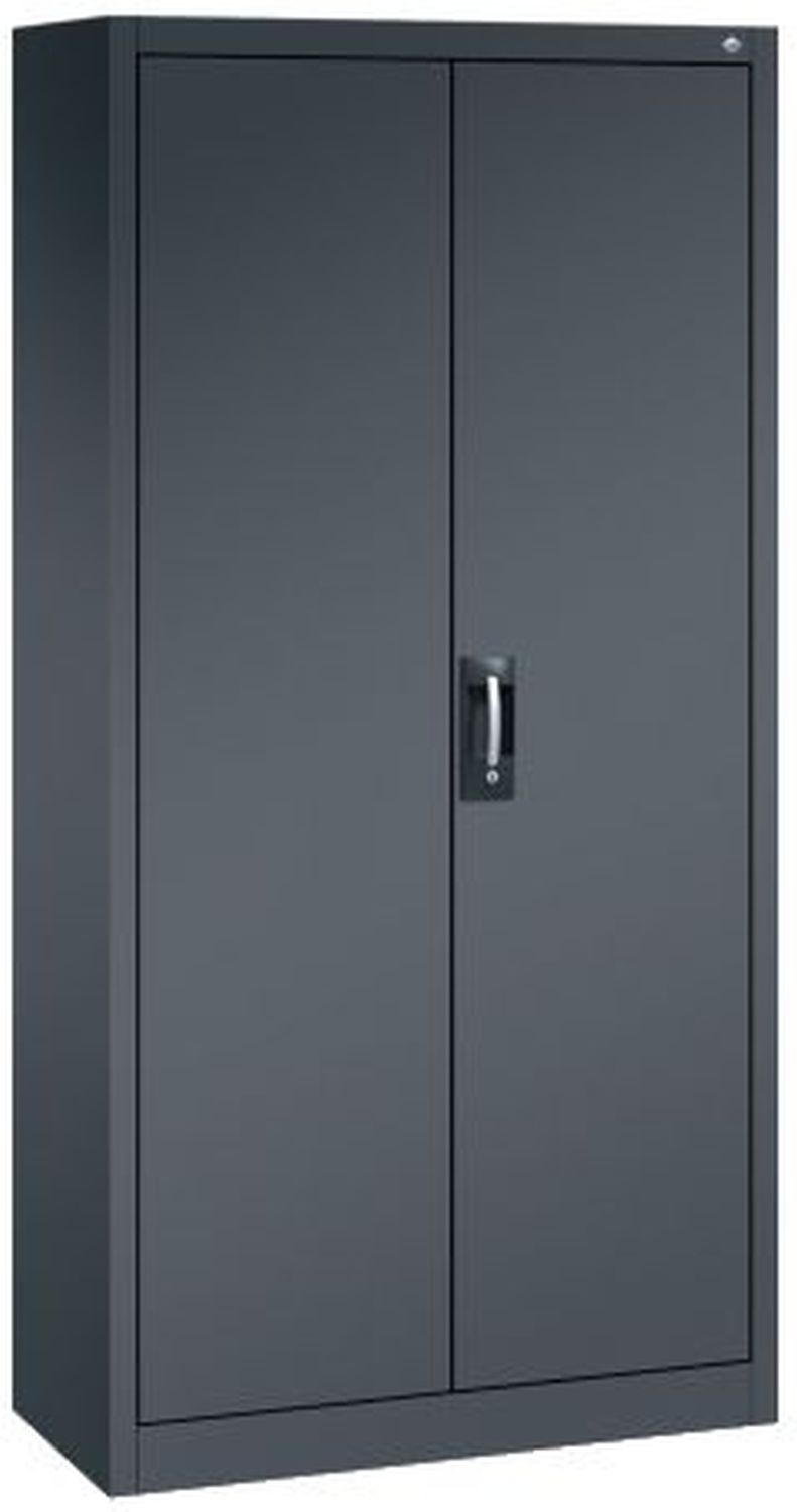 Universal-Stahl-Flügeltürenschrank mit 4 Fachböden anthrazit Universal-Stahl-Flügeltürenschrank mit 4 Fachböden anthrazit