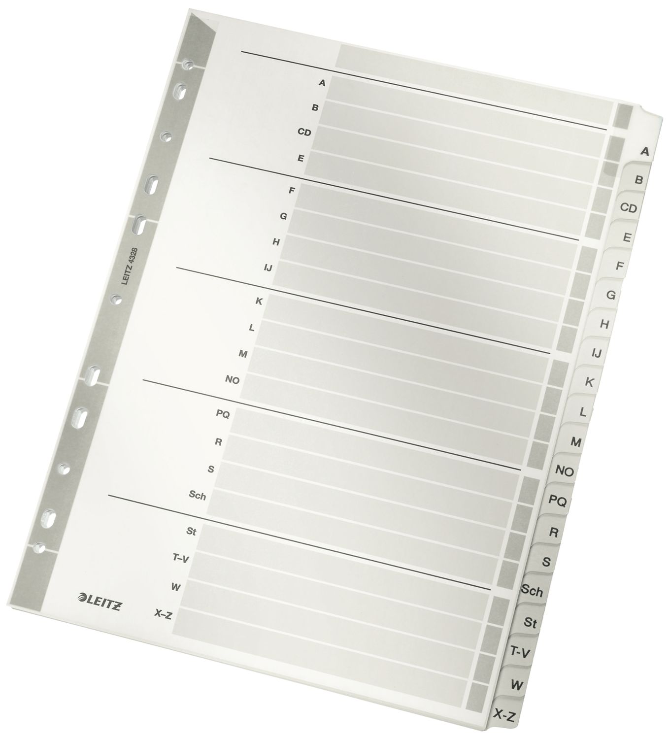 4328 Register - A-Z, Karton, A4, 20 Blatt, grau 4328 Register - A-Z, Karton, A4, 20 Blatt, grau