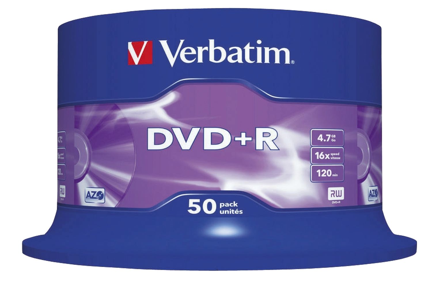 DVD+R AZO - 4,7 GB, 16x, 50 Stück