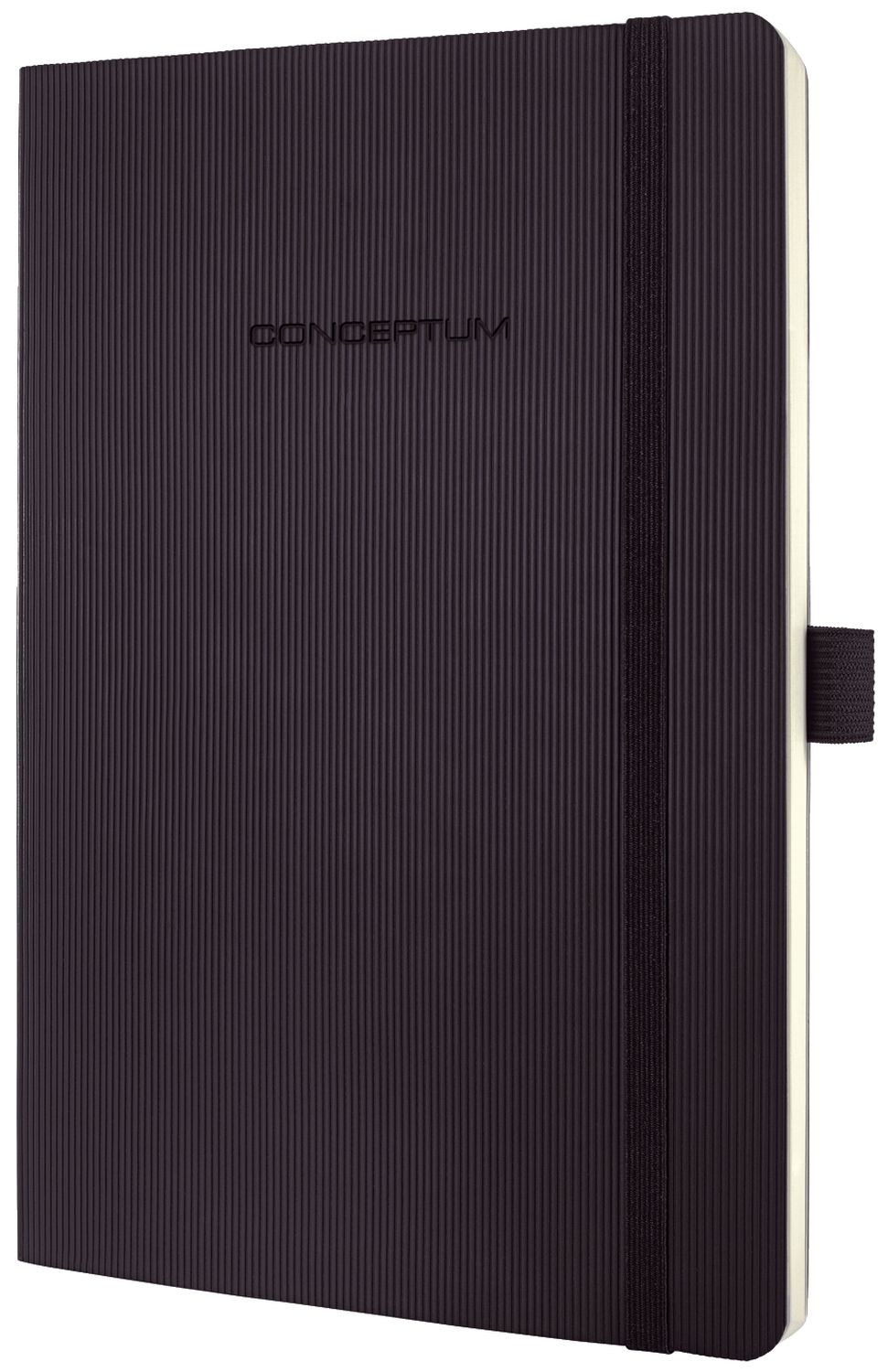 Notizbuch Conceptum - ca. A5, kariert, 194 Seiten, schwarz, Softcover