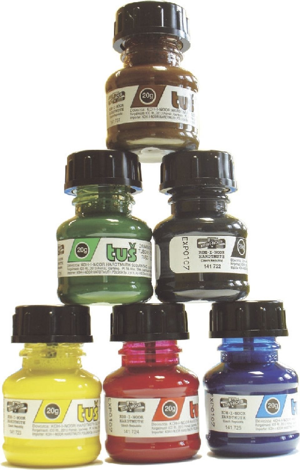 Zeichentusche 6x 20 g - sortiert Zeichentusche 6x 20 g - sortiert