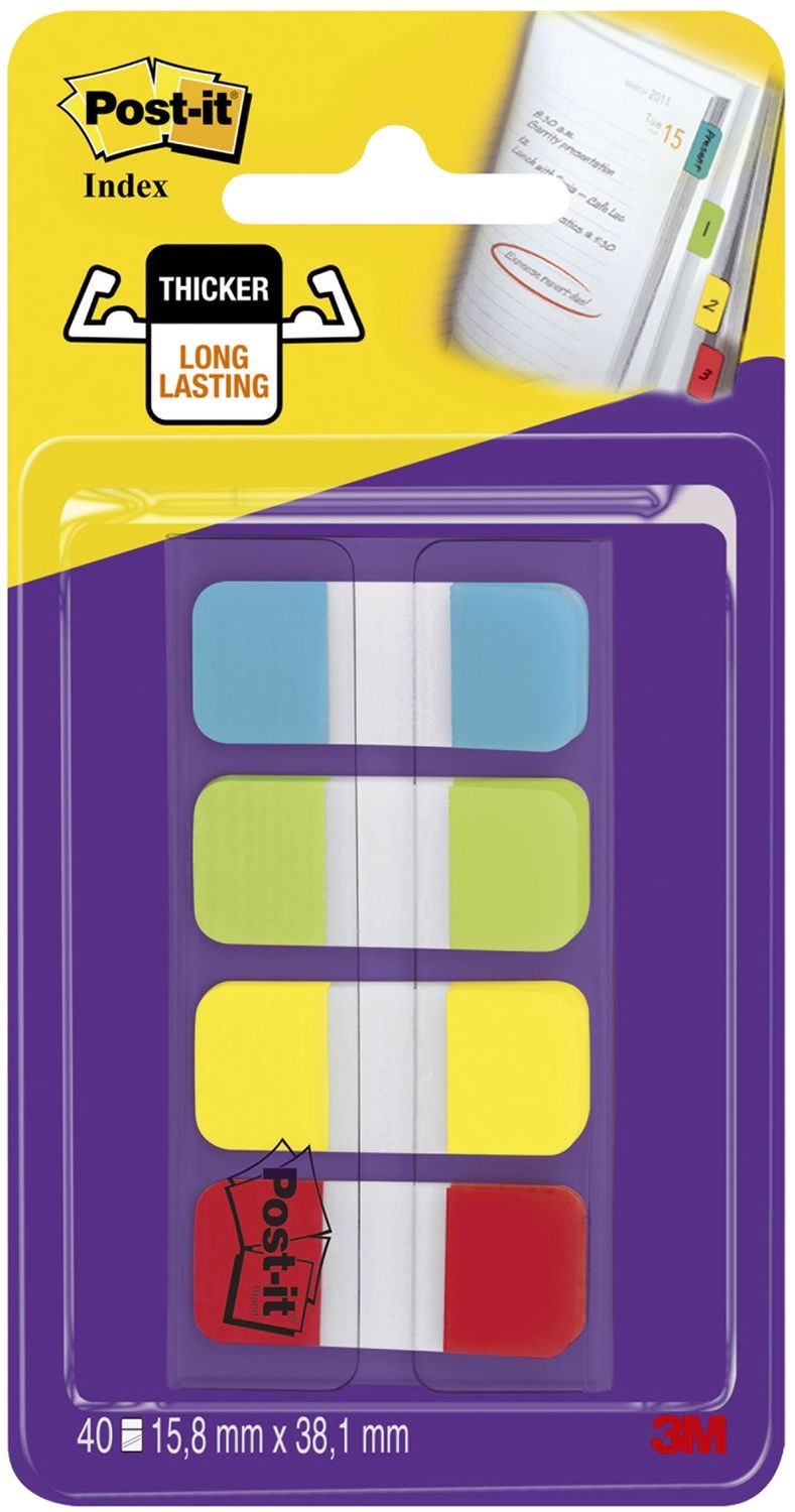 Index STRONG - 16 x 38 mm, sortiert, 4x 10 Streifen