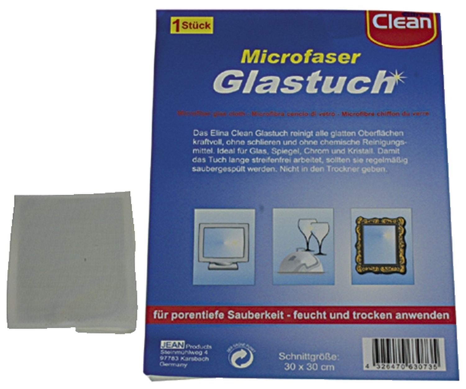 Haushaltshelfer Microfasertuch Glas