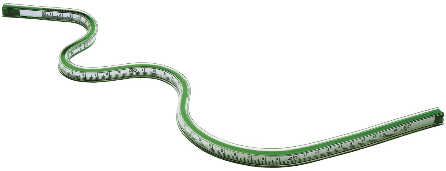 Flexible Kurvenlineale mit mm-Teilung, 50 cm Flexible Kurvenlineale mit mm-Teilung, 50 cm