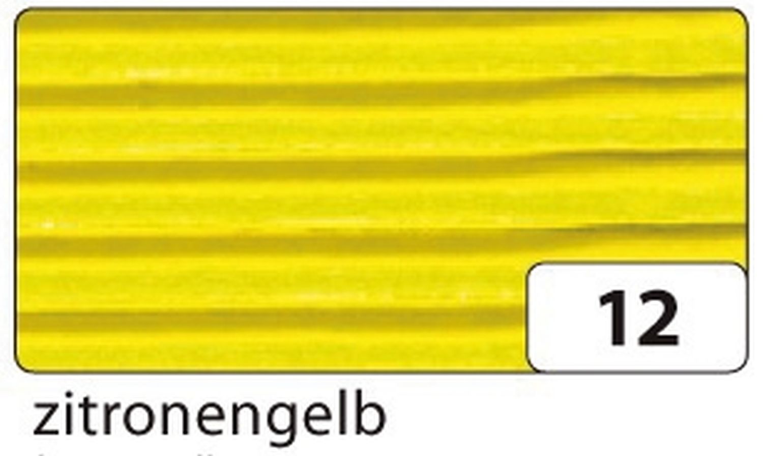 Bastelwellpappe - 50 x 70 cm, zitronengelb