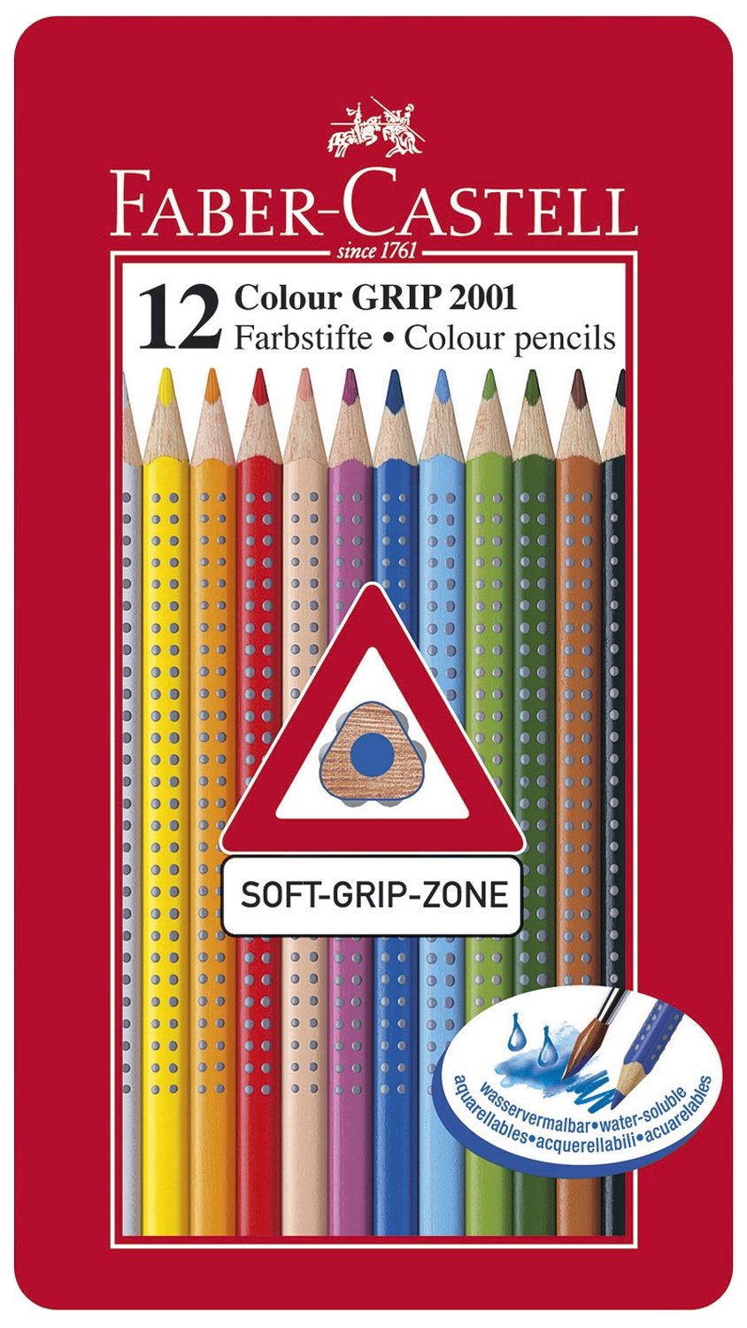 Buntstift Colour GRIP - 12 Farben, Metalletui