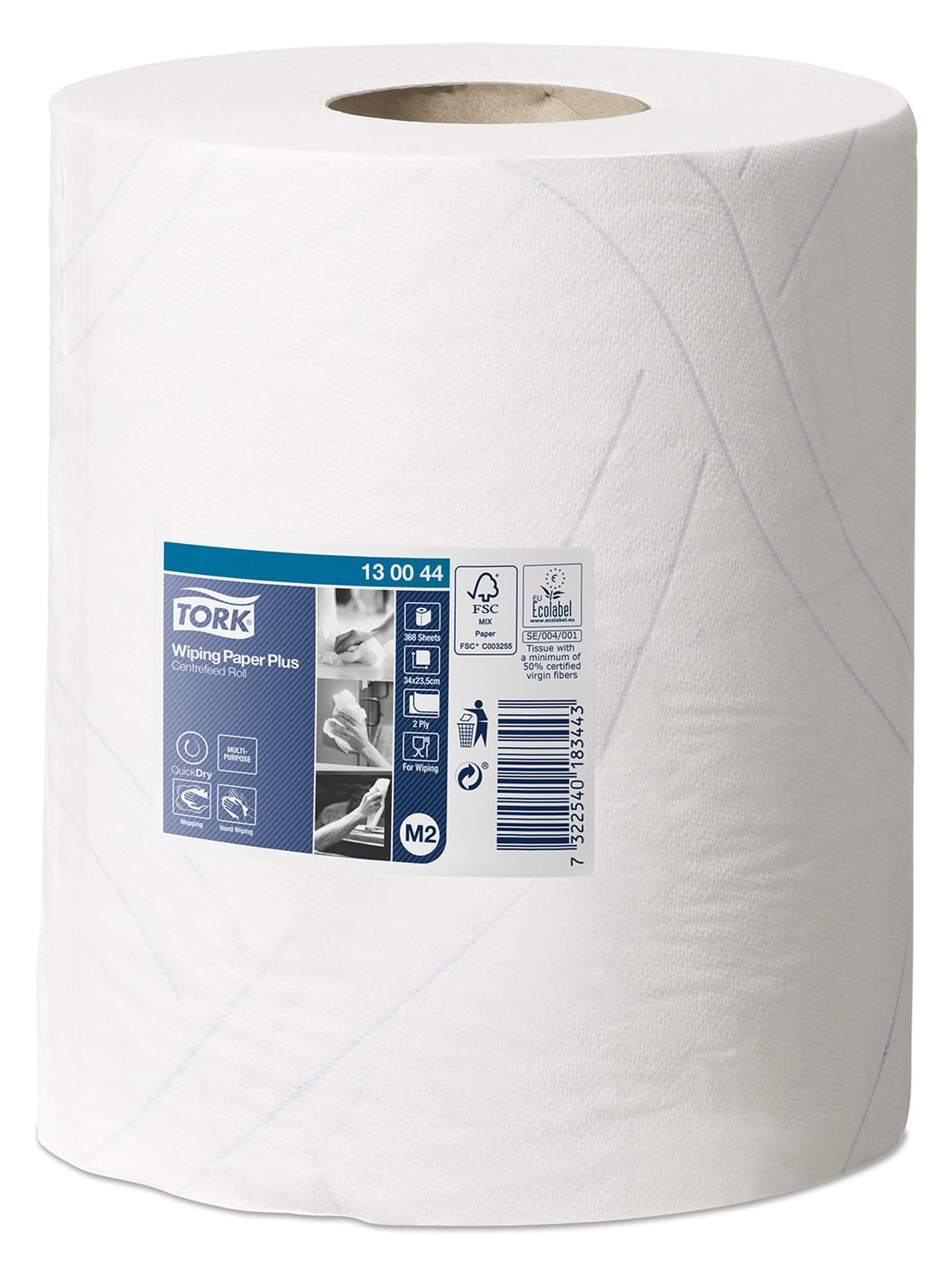 Wischtücher - 2-lagig, 23,5 x 34 cm, weiß, 6 Rollen à 125 m Wischtücher - 2-lagig, 23,5 x 34 cm, weiß, 6 Rollen à 125 m