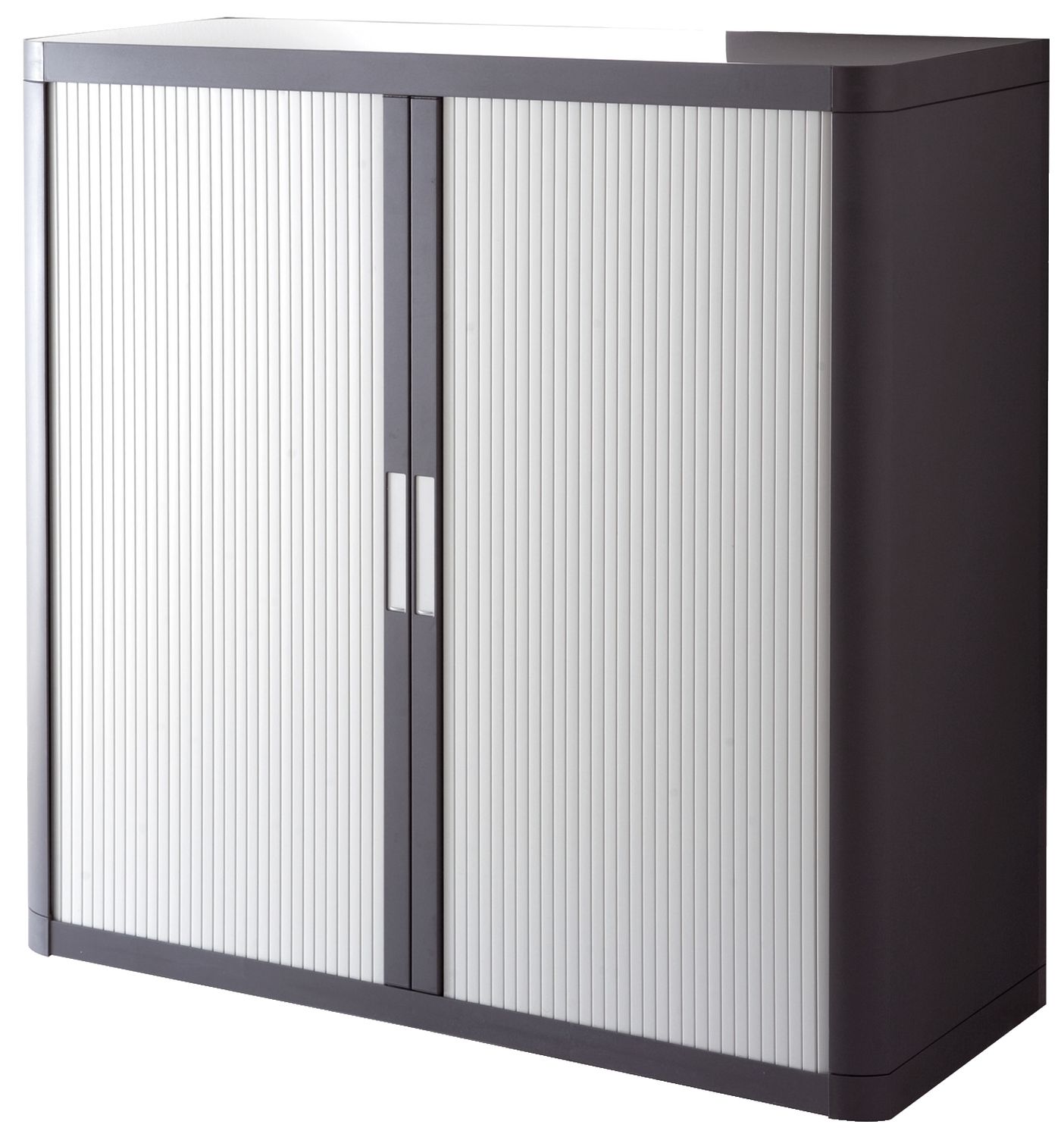 Rollladenschrank easyOffice 1-Meter Schrank, inklusive 2 Fachböden anthrazit/grau