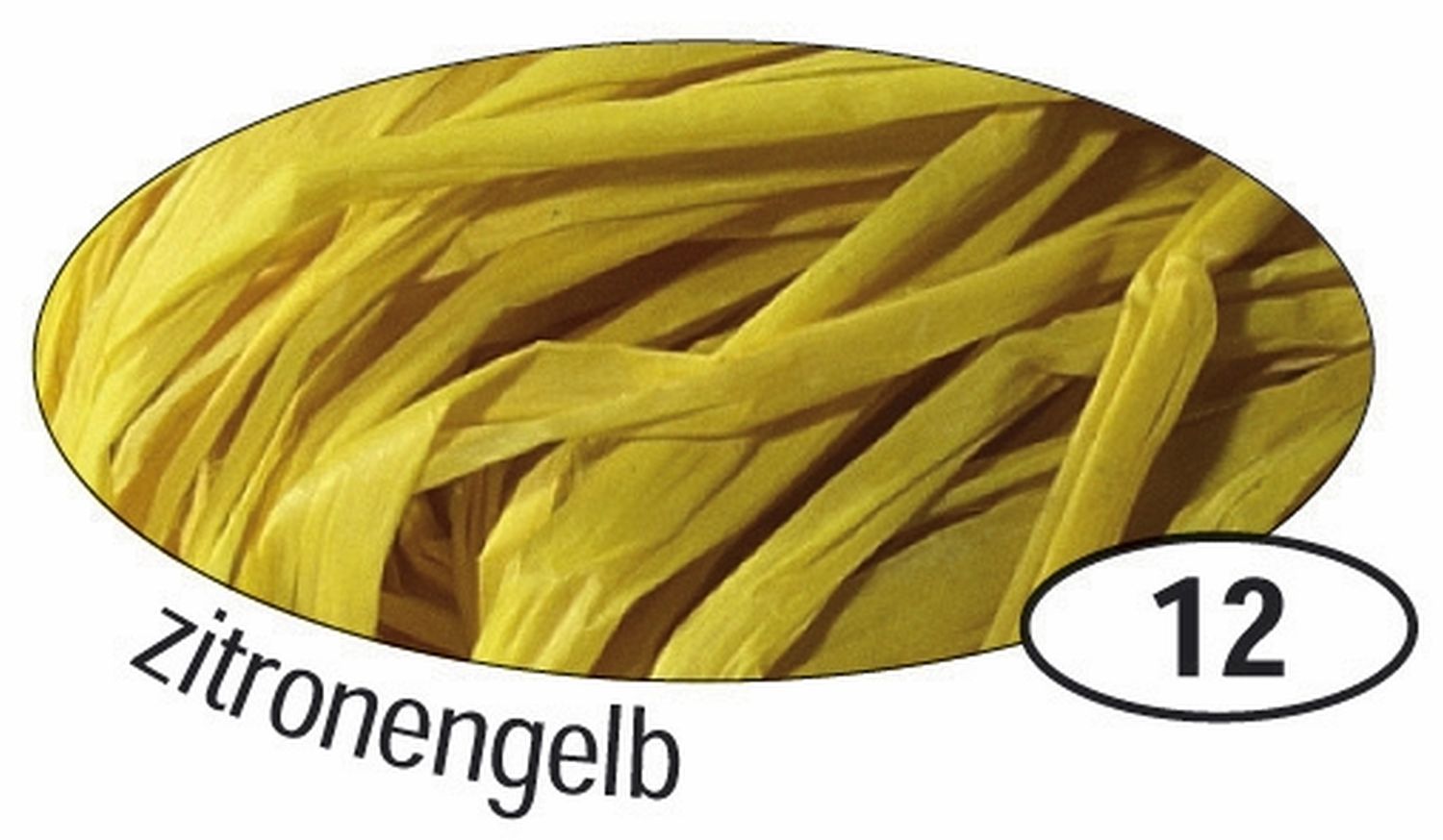 Naturbast Raffia - matt, zitronengelb, 50 g Naturbast Raffia - matt, zitronengelb, 50 g