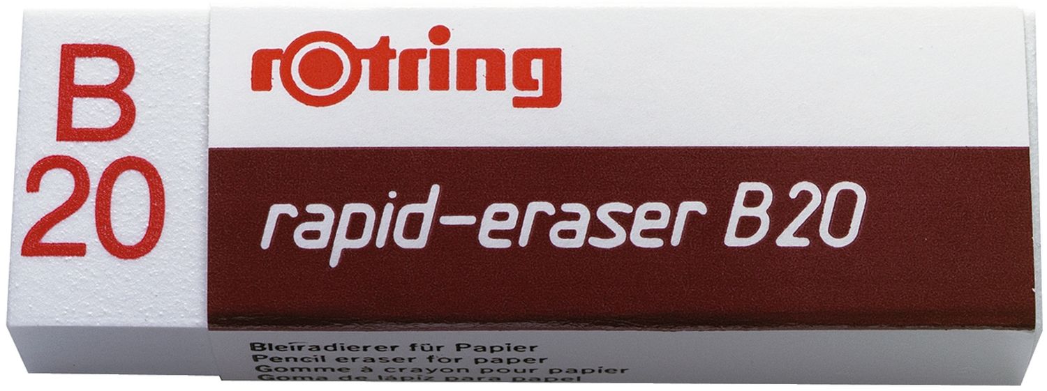 Radierer rapid-eraser B20, Polyvynilchlorid, 22 x 66 x 13 mm