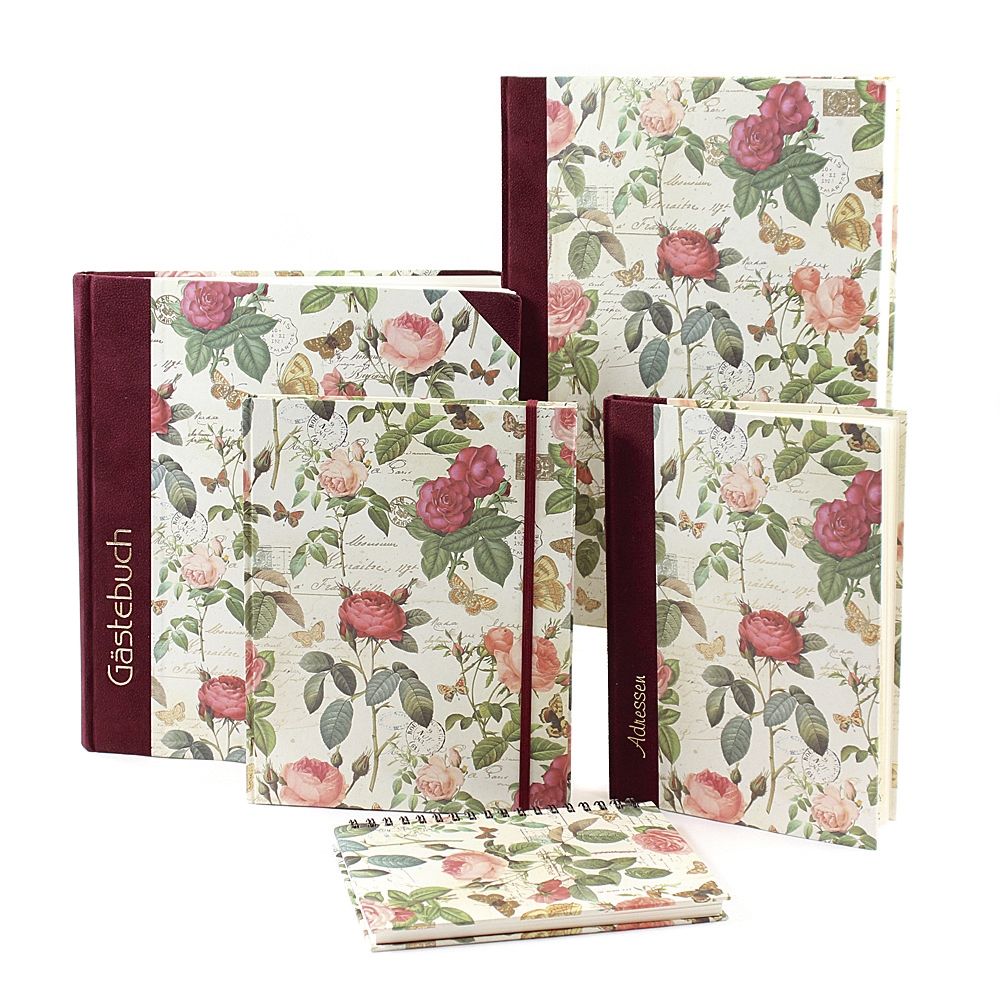 Adressbuch "Rosen" - A5, 24-tlg. Register Adressbuch "Rosen" - A5, 24-tlg. Register