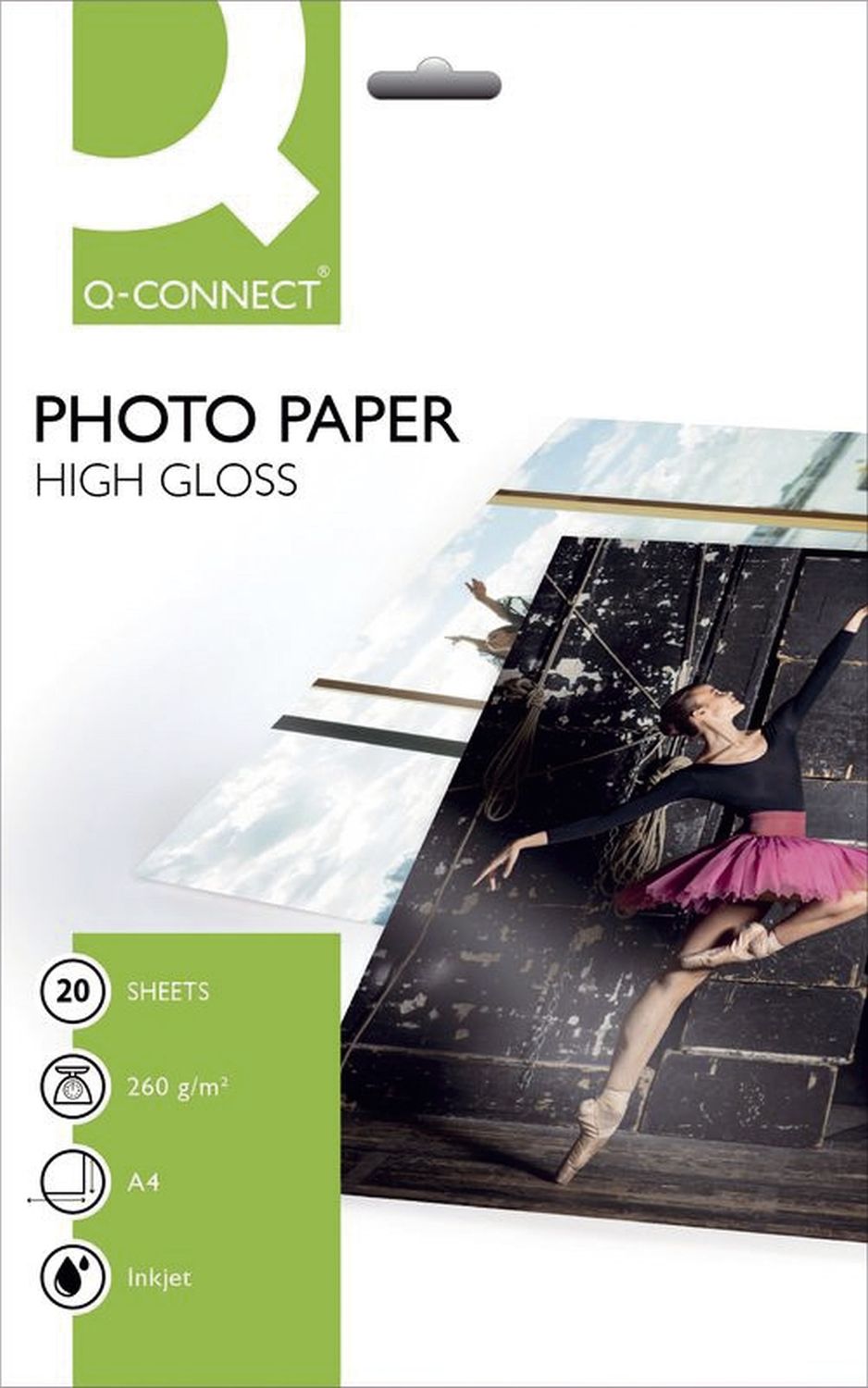 Fotopapier Photo Paper KF02163, DIN A4, weiß, hochglänzend, 260 g/qm, 20 Blatt für Inkjetdrucker