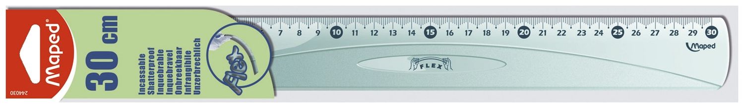 Flachlineal Flex - 30 cm, sortiert, blau / grün-transparent Flachlineal Flex - 30 cm, sortiert, blau / grün-transparent