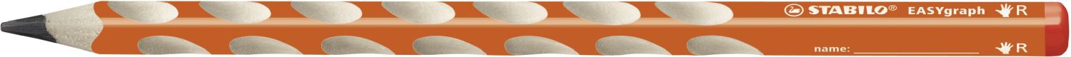Ergonomischer Dreikant-Bleistift für Rechtshänder - EASYgraph in orange - Einzelstift - Härtegrad B Ergonomischer Dreikant-Bleistift für Rechtshänder - EASYgraph in orange - Einzelstift - Härtegrad B