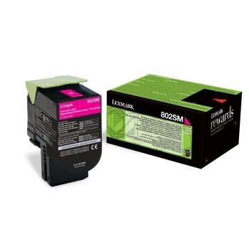 Original Lexmark Toner-Kit magenta return program (0080C2SM0,080C2SM0,80C2SM0,802SM,NO802SM)