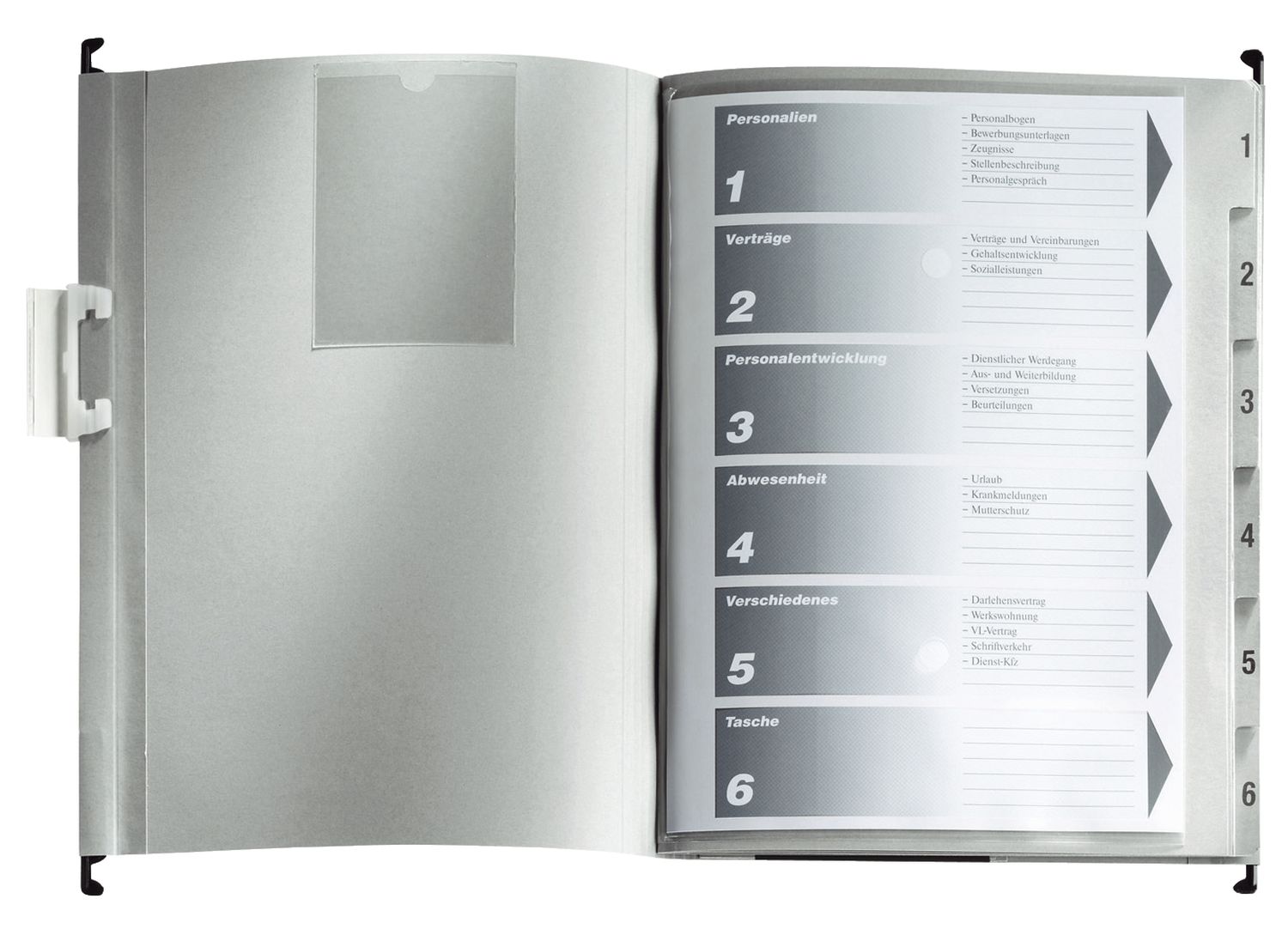 Personalhefter Leitz 30041-00-85 Hängemappe, DIN A4, 6 Fächer, Karton 250 g, grau Personalhefter Leitz 30041-00-85 Hängemappe, DIN A4, 6 Fächer, Karton 250 g, grau