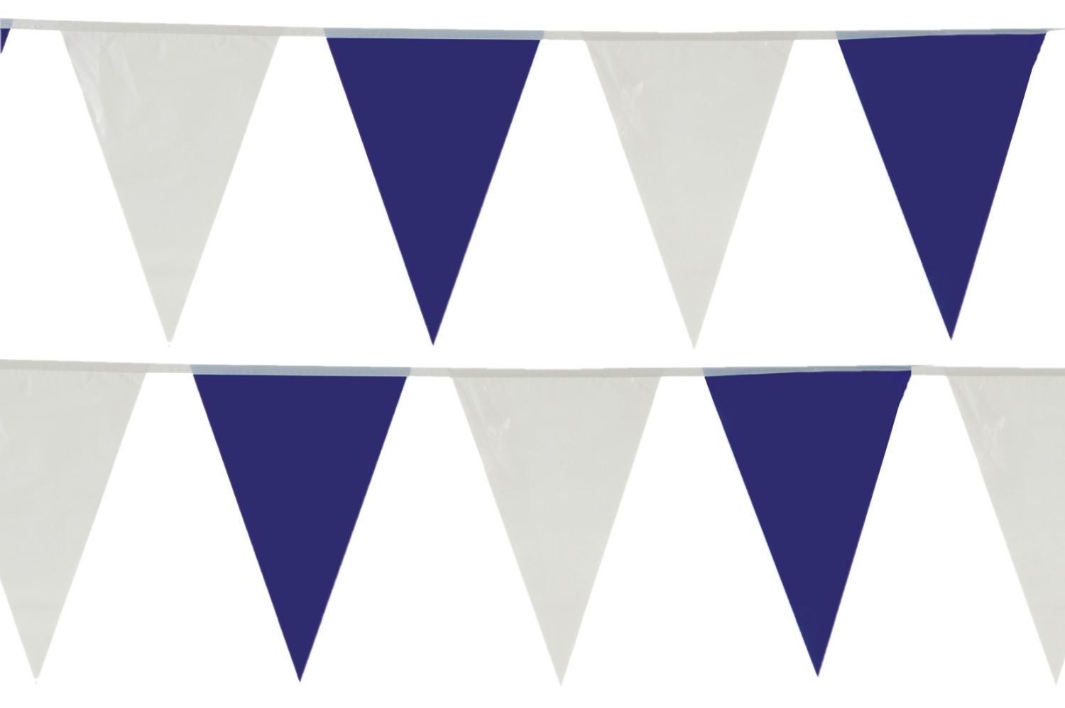 Wimpelkette - blau/weiß, Kunststoff, 10 m Wimpelkette - blau/weiß, Kunststoff, 10 m