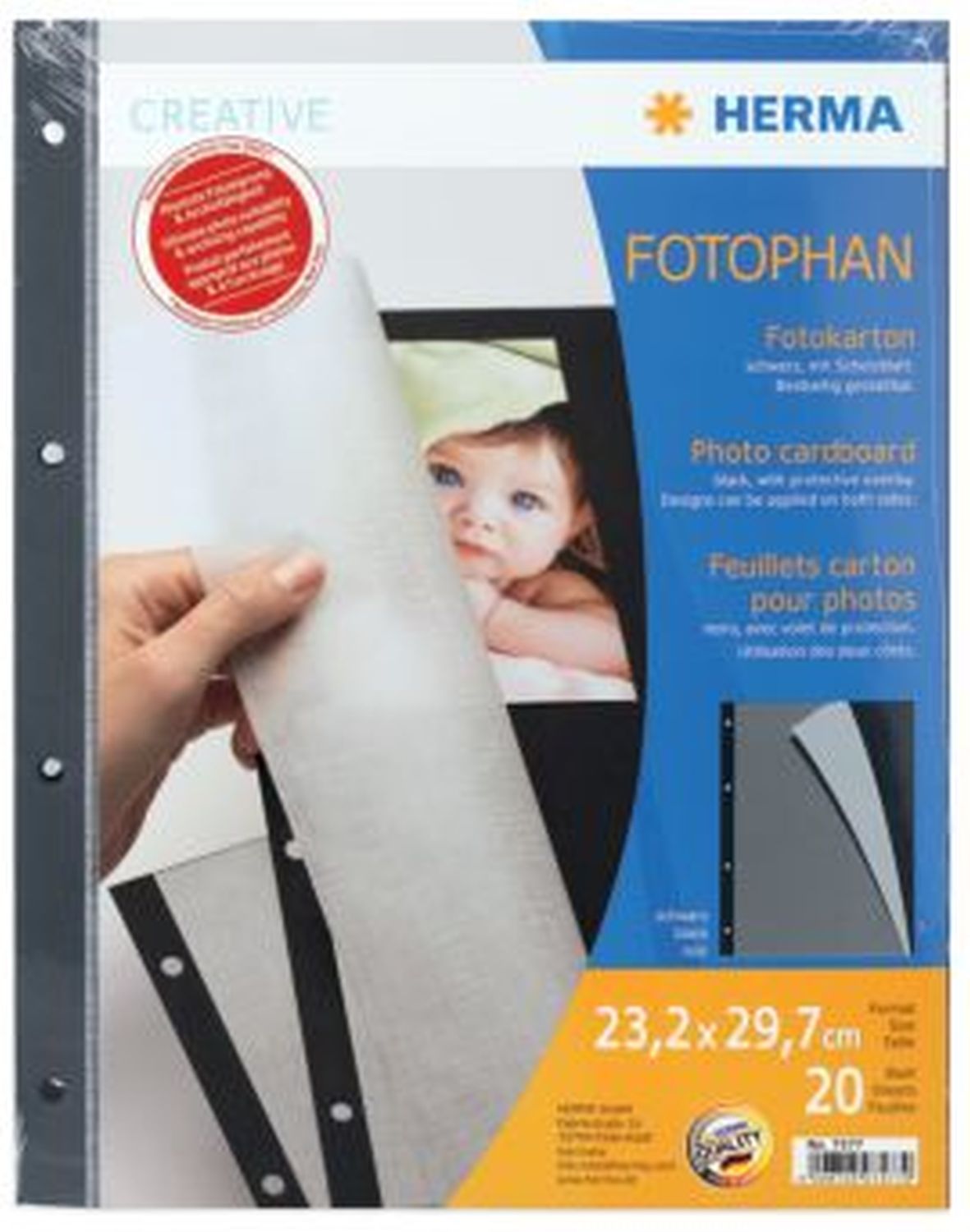 7577 Fotophan - 23,2 x 29,7 cm, schwarz, 20 Blatt 7577 Fotophan - 23,2 x 29,7 cm, schwarz, 20 Blatt