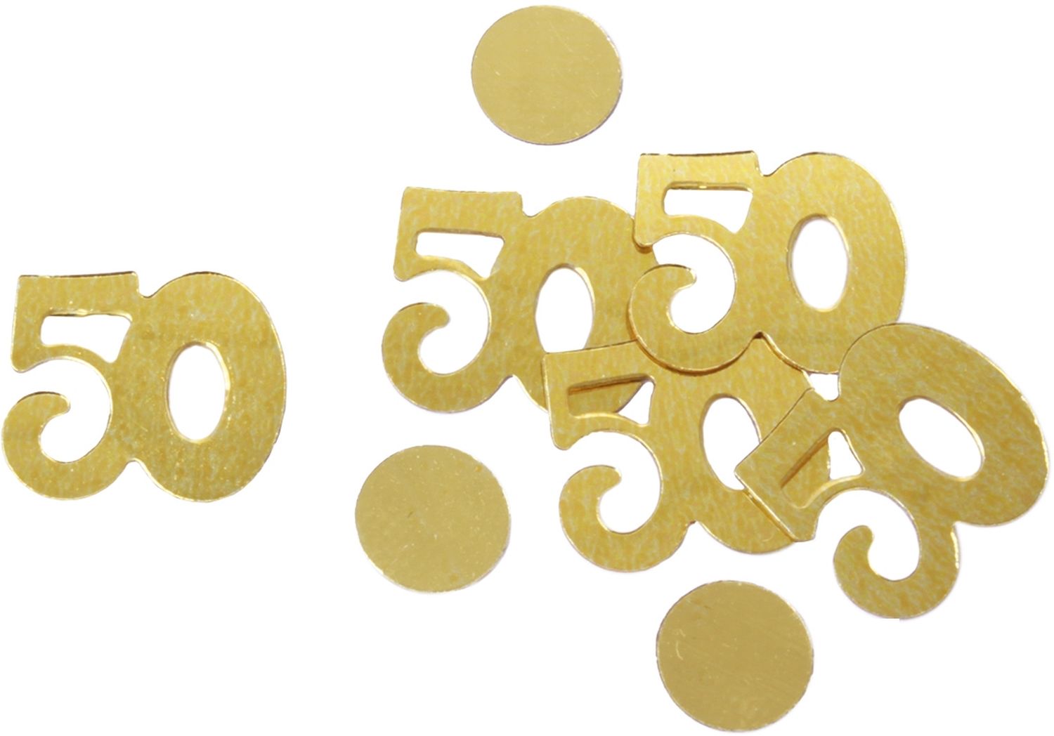 Konfetti Zahl 50 - 10 g, ca. 15 mm, gold Konfetti Zahl 50 - 10 g, ca. 15 mm, gold