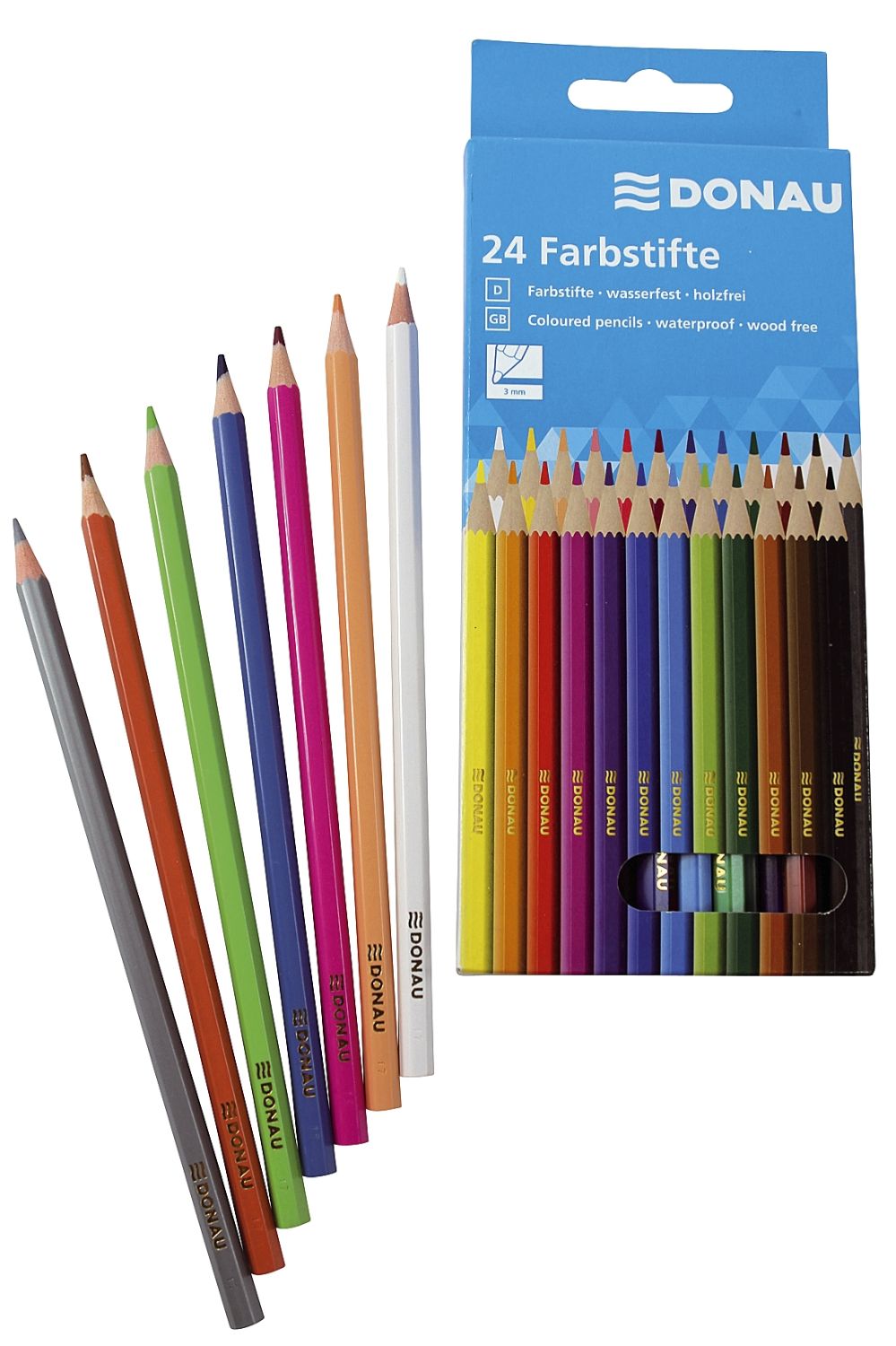 Farbstifte - 5 mm, 24 Farben, Kartonetui