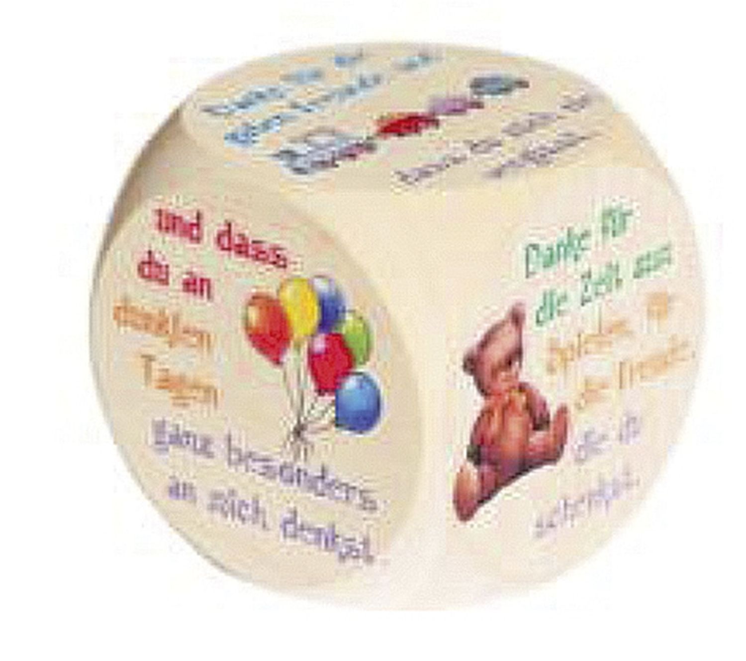 Gebetswürfel - Ahorn, 5 x 5 cm, bunt Gebetswürfel - Ahorn, 5 x 5 cm, bunt