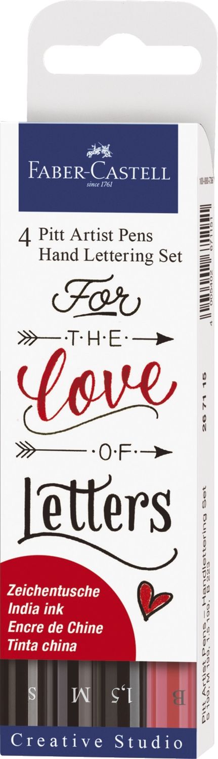 Tuschestift PITT® ARTIST PEN - 4er Etui Lettering Tuschestift PITT® ARTIST PEN - 4er Etui Lettering