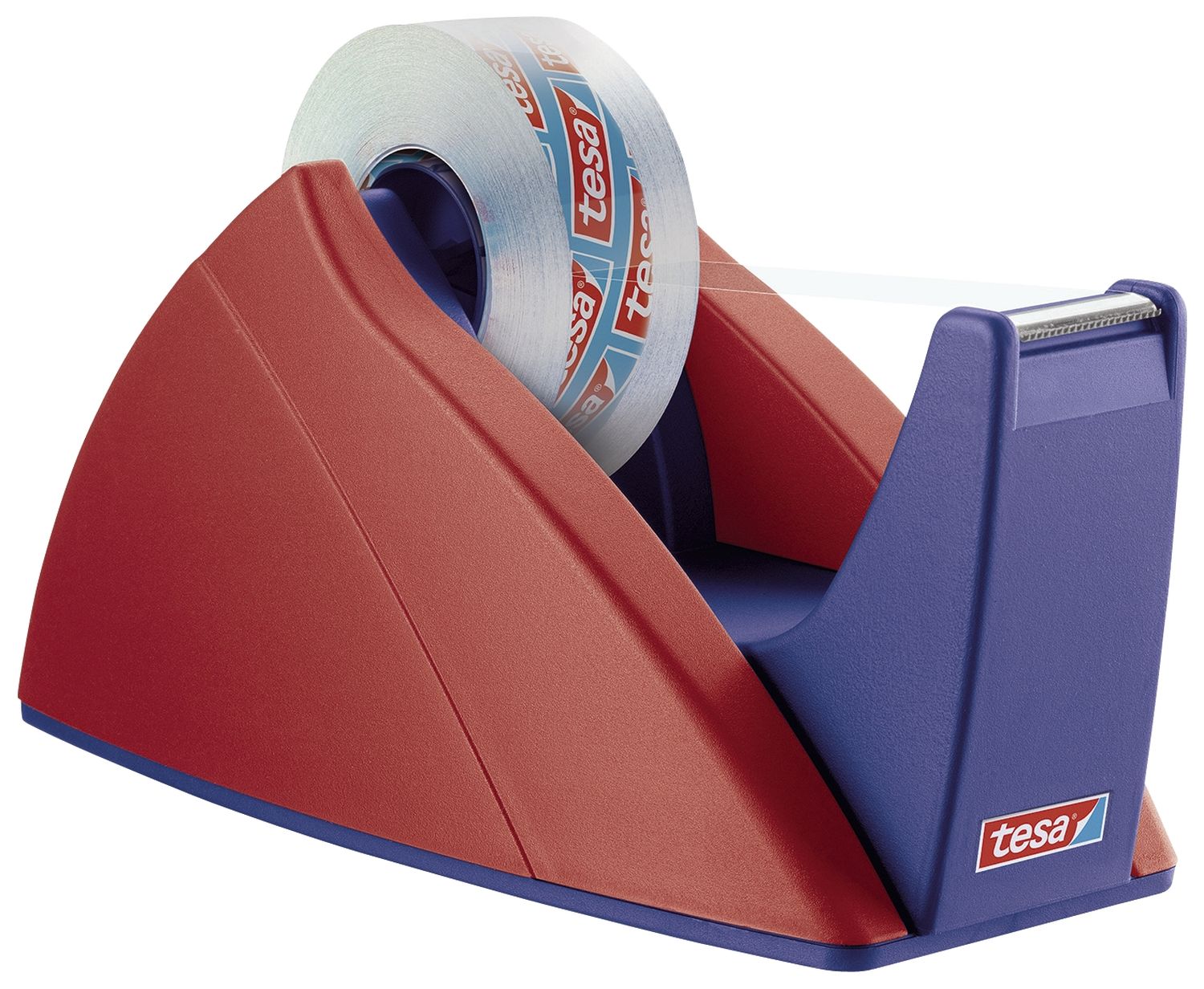 Tischabroller Easy Cut® - für Rollen bis 33 m x 19 mm, rot/blau Tischabroller Easy Cut® - für Rollen bis 33 m x 19 mm, rot/blau